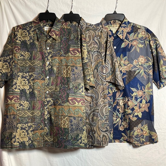 Tori Richard Shirt Bundle Medium Cotton Lawn Paisley Origami